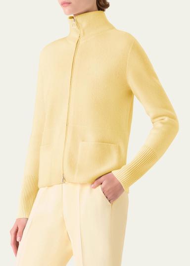 Akris Cashmere Pique Knit Cardigan Sweater | Thumbnail 4
