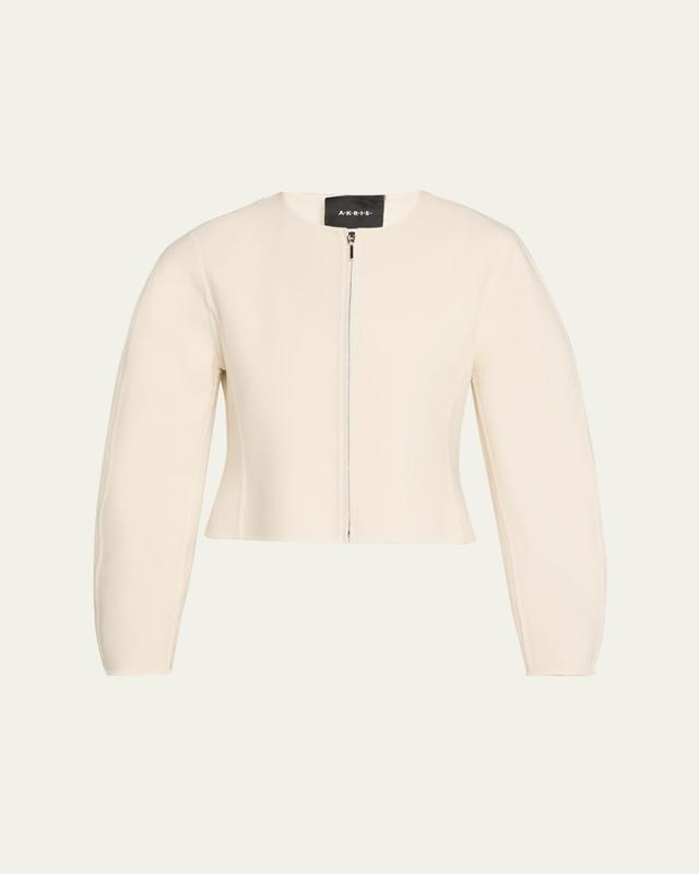 Harriet Wool Crepe Crop Jacket