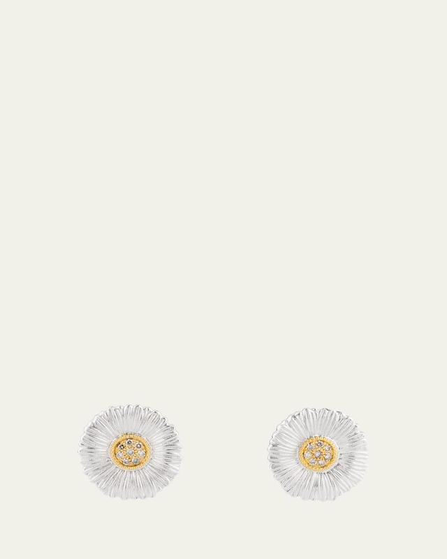 Buccellati Blossoms Daisy Button Earrings with Diamonds