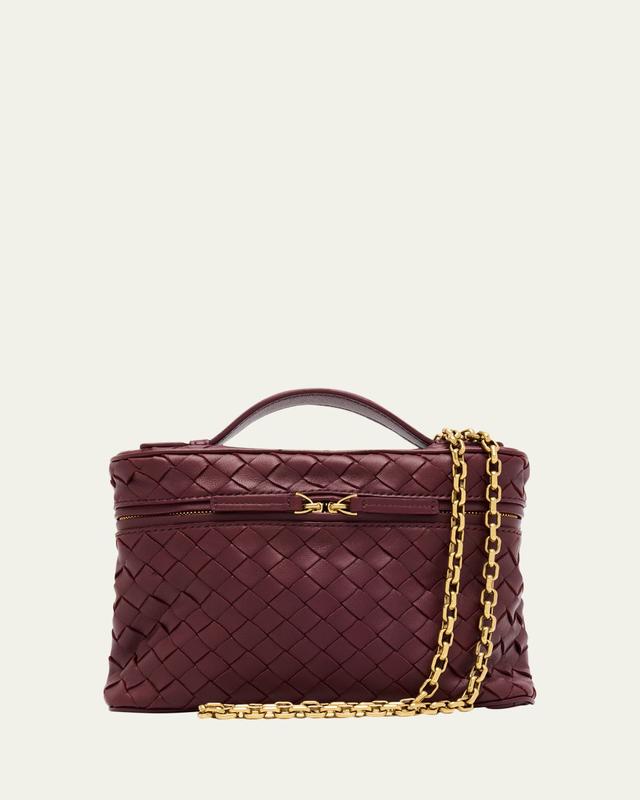 Small Soft Vanity Intrecciato Leather Crossbody Bag