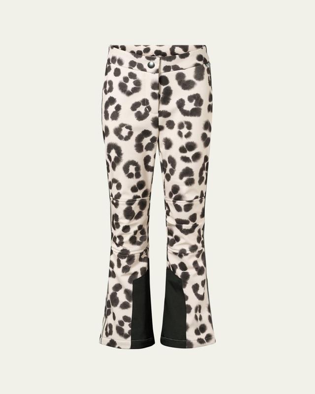Molo Girl's Harlie Leopard-Print Ski Pants, Size 5-7