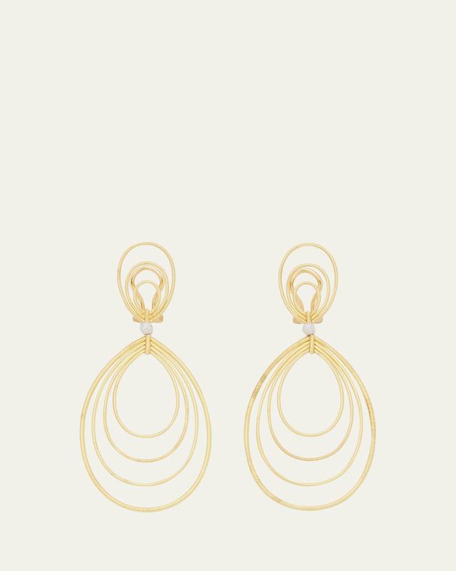 Buccellati Hawaii 18K Gold Pendant Earrings, 5cm