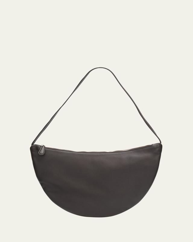 Izzy Small Crescent Shoulder Bag in Leather