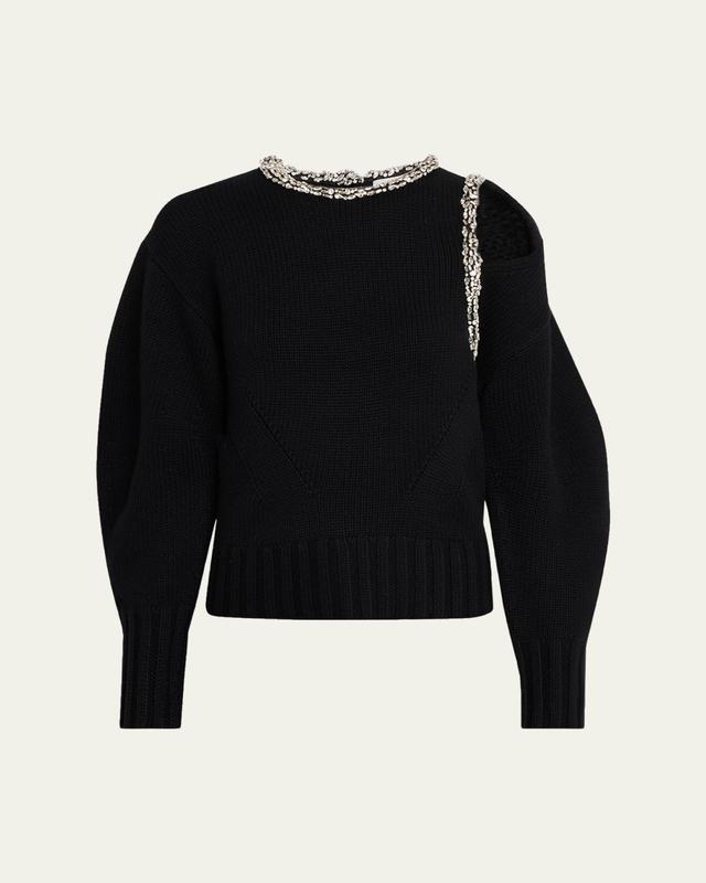 Monroe Embellished Cut-Out Sweater