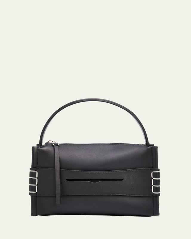 Small Loafer Leather Top-Handle Bag