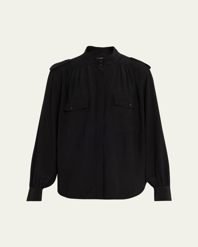 Organic Silk Crepe De Chine Top
