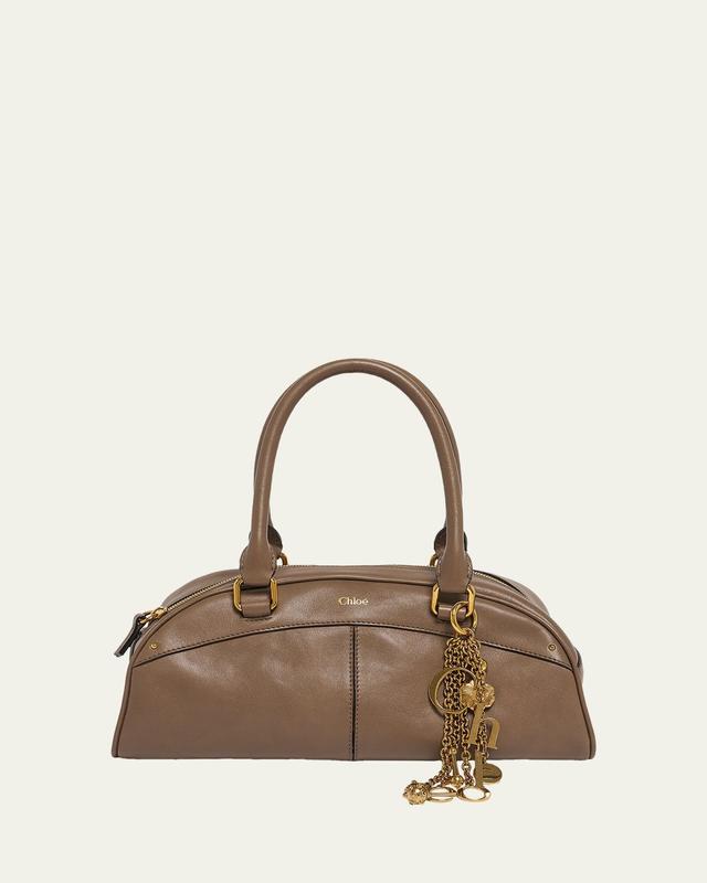 Bowling Shoulder Bag in Leather