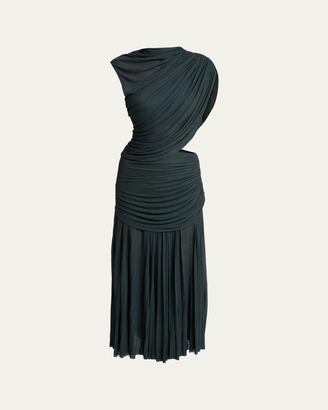 Irma Draped Gauzy Jersey Dress
