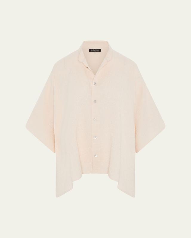 A-Line Textured Silk Shirt
