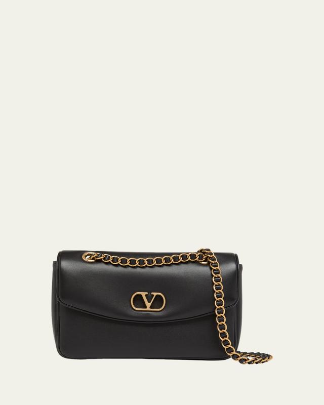 Medium Leather VLogo Shoulder Bag