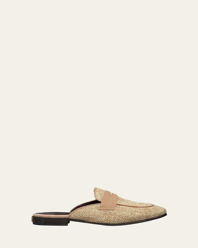 Bougeotte Raffia Loafer Mules