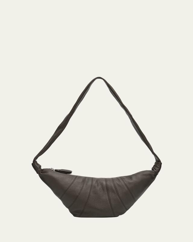 LEMAIRE Men's Medium Croissant Leather Crossbody Bag