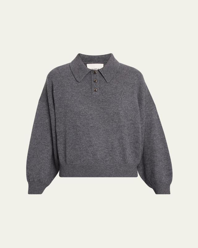 Etta Cashmere Polo Sweater