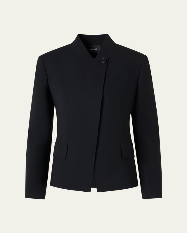Akris Kay Wool Double-Face Short Jacket