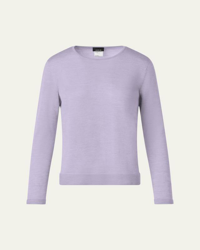 Akris Cashmere-Silk Fine Gauge Knit Sweater