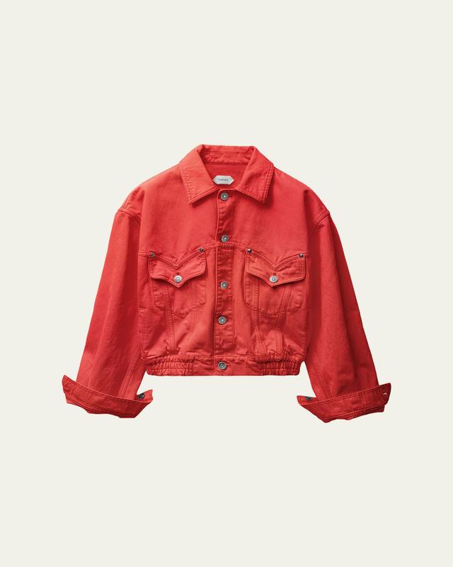 Versace Oversized Blouson Denim Jacket