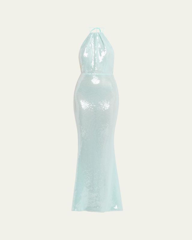 Retrofete Elexa Sequined Halter Dress