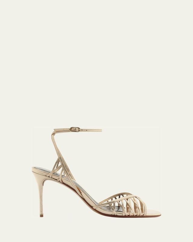 85mm Solene Metallic Leather Sandals