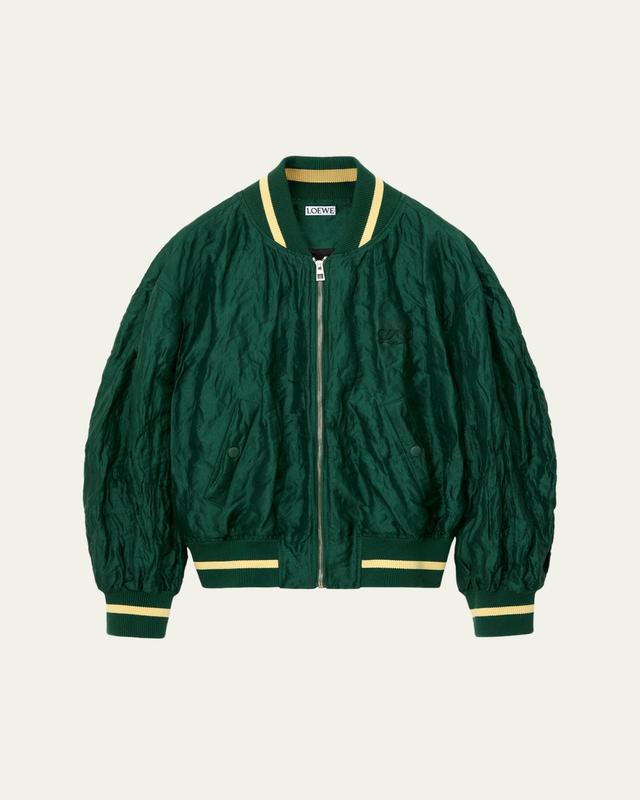Satin Oversized Bomber Jacket