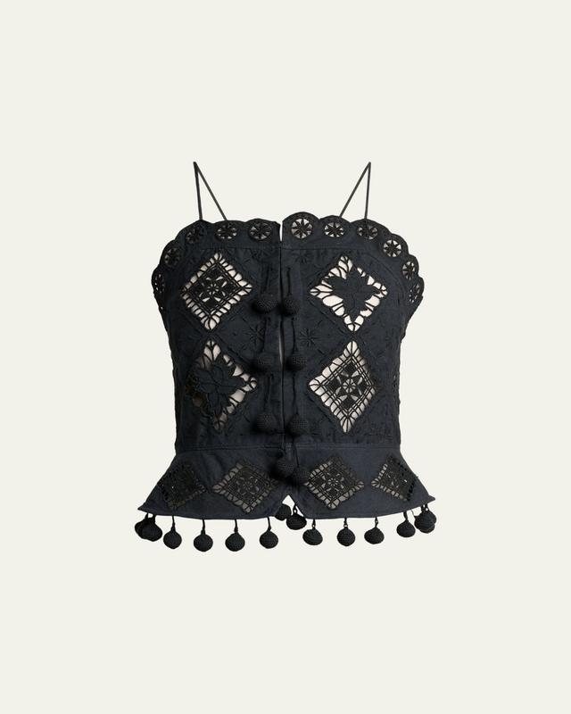 Nelssy Broderie Anglaise Sleeveless Top