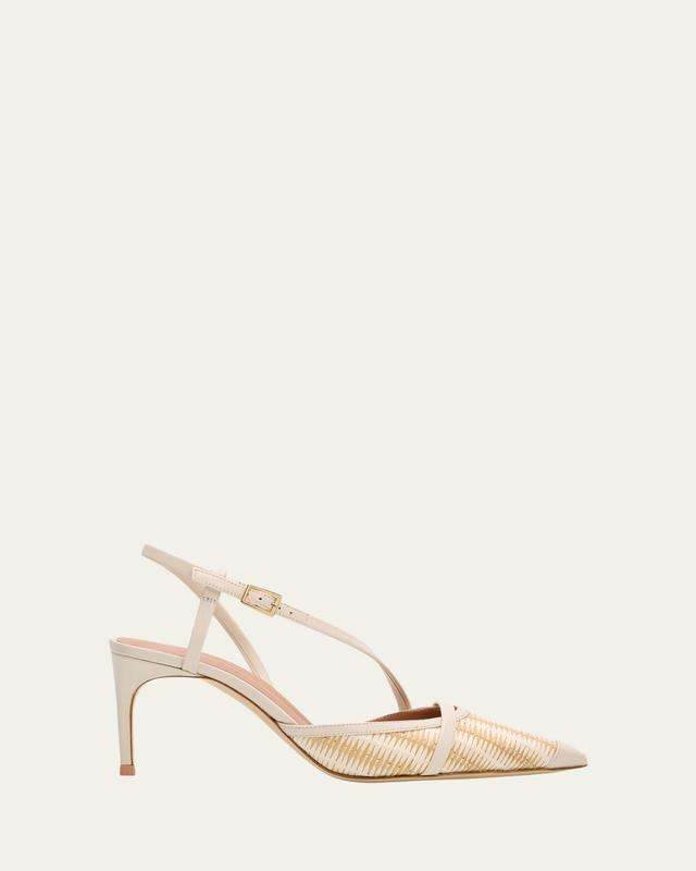 70mm Valeria Strappy Leather Pumps