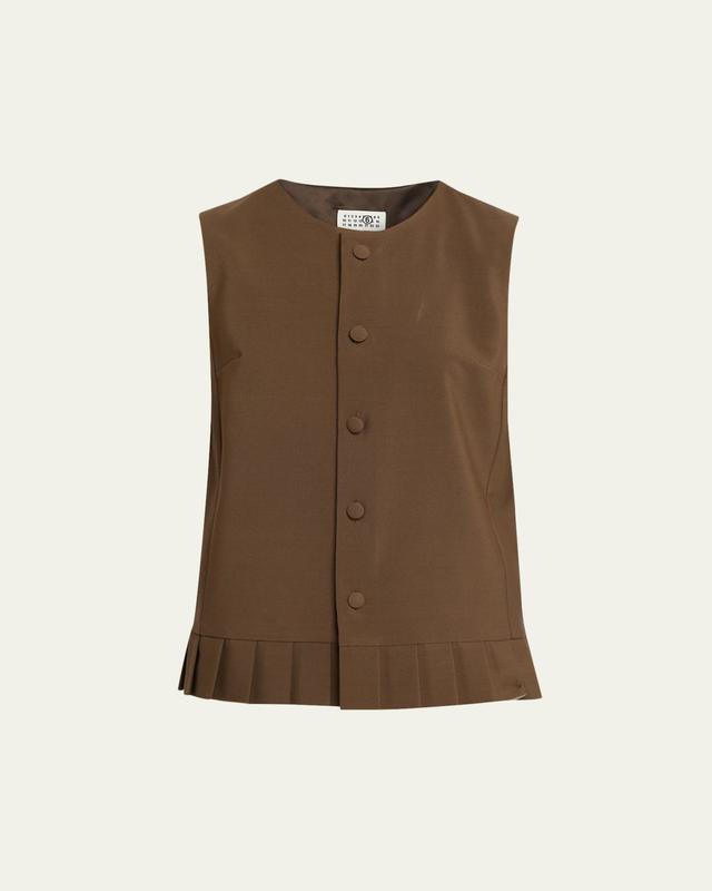 Maison Margiela Pleated Button-Front Top