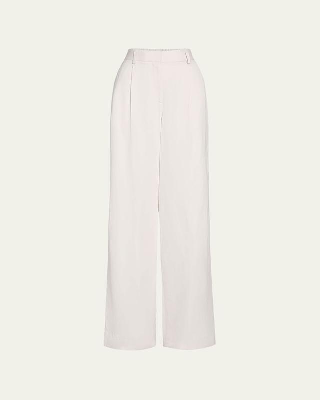 Hudson St Pants in Coated Viscose Linen