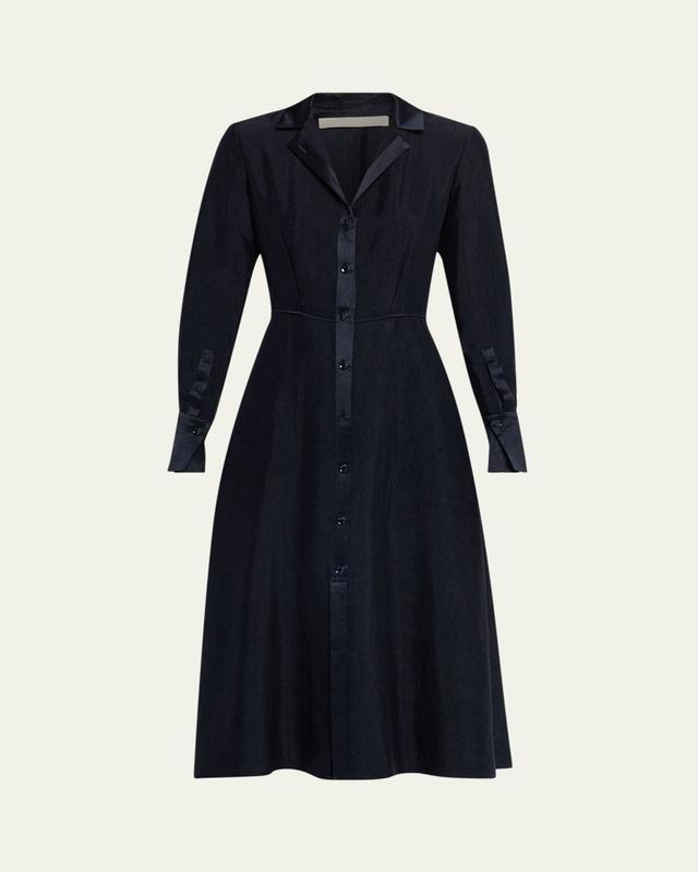 Jason Wu Collection Washed Twill Layered Midi Shirtdress