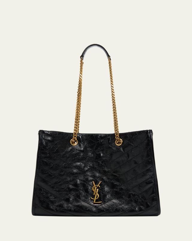 Niki YSL Chevron Quilted Shopping Tote Bag
