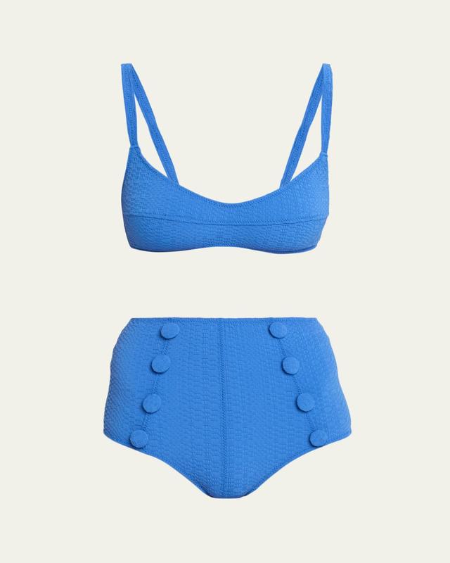 Lisa Marie Fernandez Balconette High-Waist Two-Piece Swimsuit