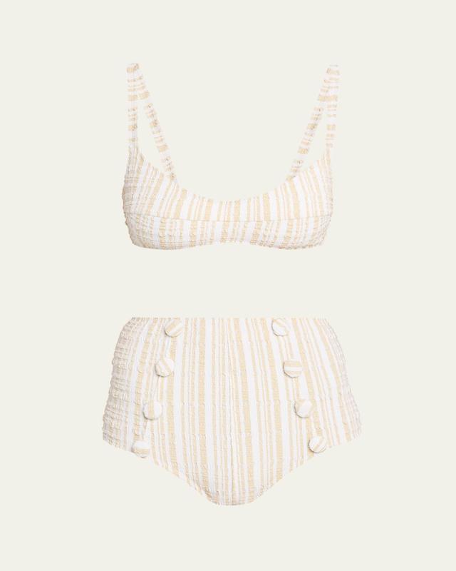 Lisa Marie Fernandez Balconette High-Waist Two-Piece Swimsuit