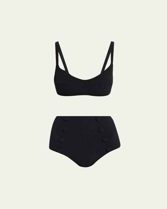 Lisa Marie Fernandez Balconette High-Waist Two-Piece Swimsuit