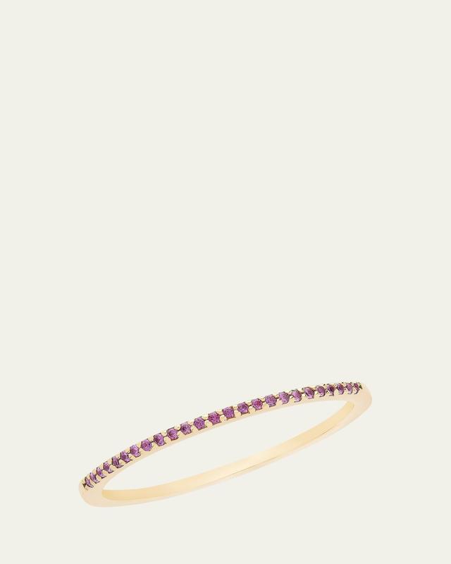 Lana Thin Pink Sapphire Stack Ring, Size