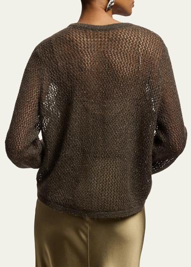Ralph Lauren Collection Metallic Mesh Loose Sweater | Thumbnail 3
