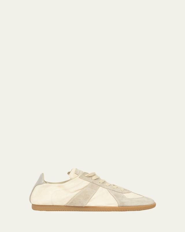Maison Margiela Men's Replica Napa Leather and Suede Low-Top Sneakers