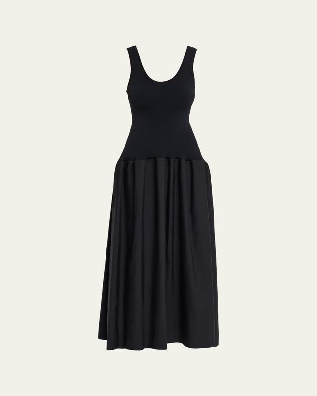 FForme Marina Sleeveless Cotton-Silk Flared Midi Dress