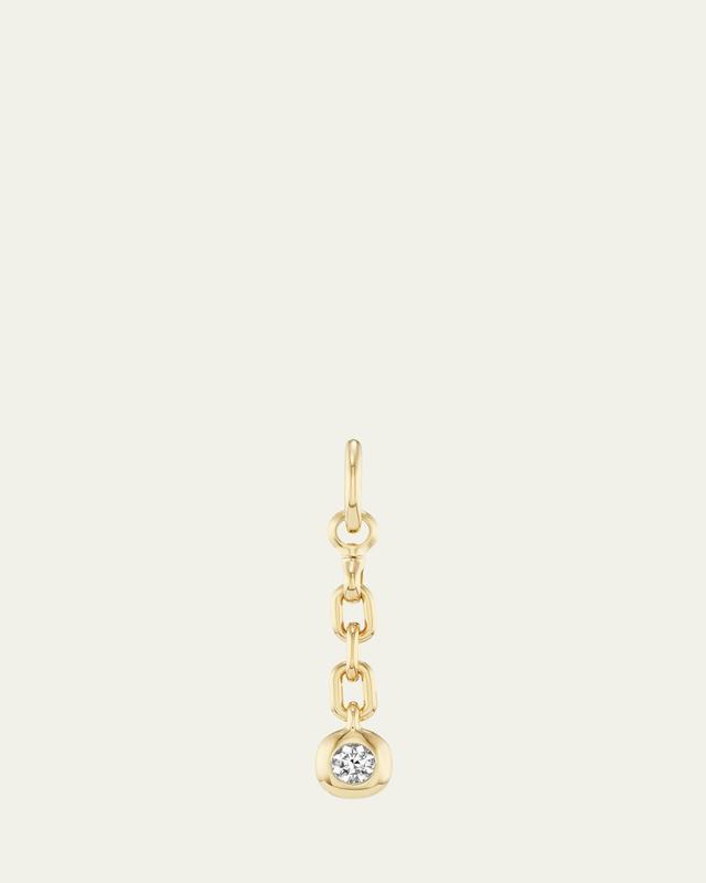 18K Diamond Carriage Drop Pendant