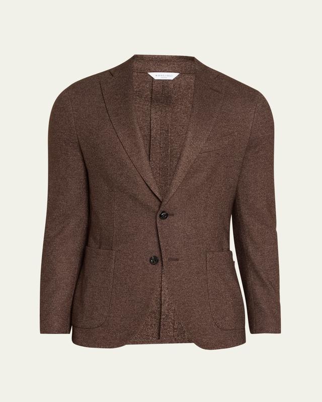 Boglioli Men's K-Jacket Silk and Cashmere Jersey Knit Sport Coat
