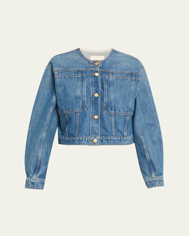 Ulla Johnson The Brair Denim Collarless Jacket