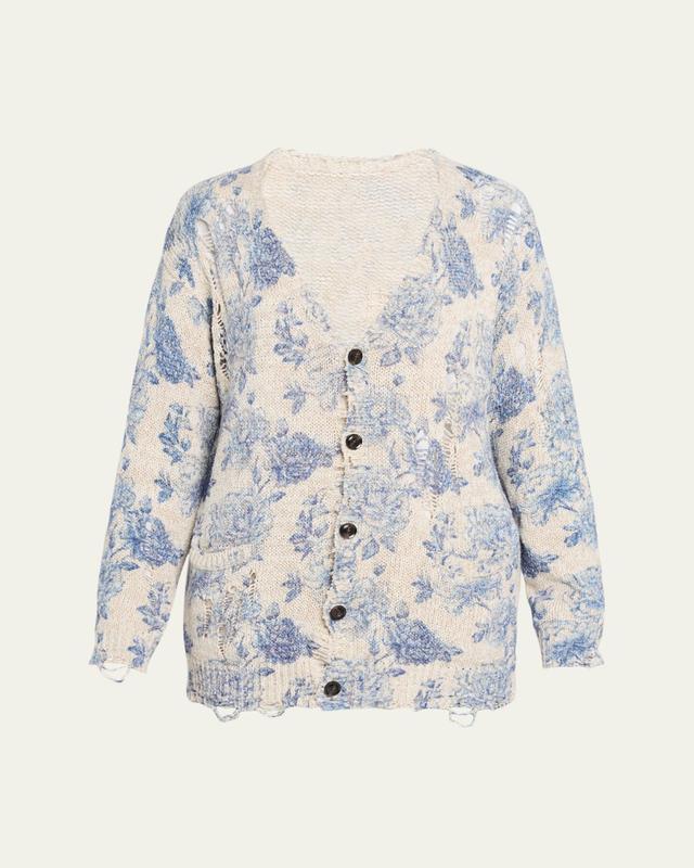 R13 Printed Boyfriend Cardigan