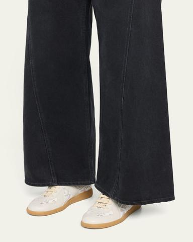 Maison Margiela Replica Lace and Leather Low-Top Sneakers | Thumbnail 2