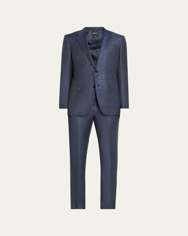 ZEGNA Men's Ticweave Wool Single-Breasted Sport Coat
