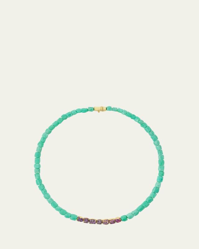 Emily P. Wheeler Nugget Necklace with Sapphires and Chrysoprase