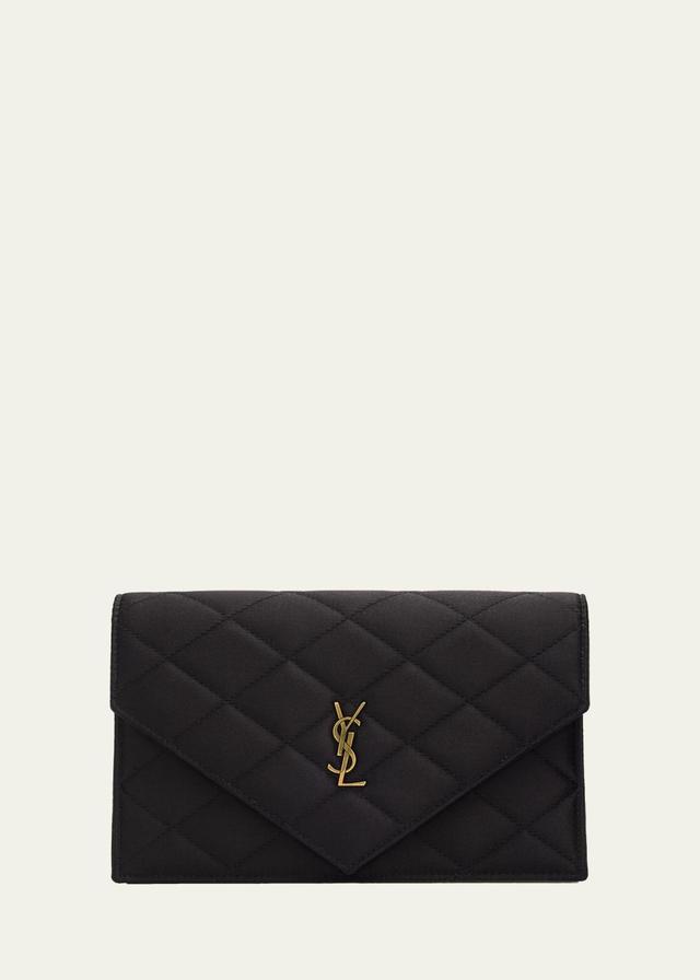 YSL Small Quilted Wallet on Chain