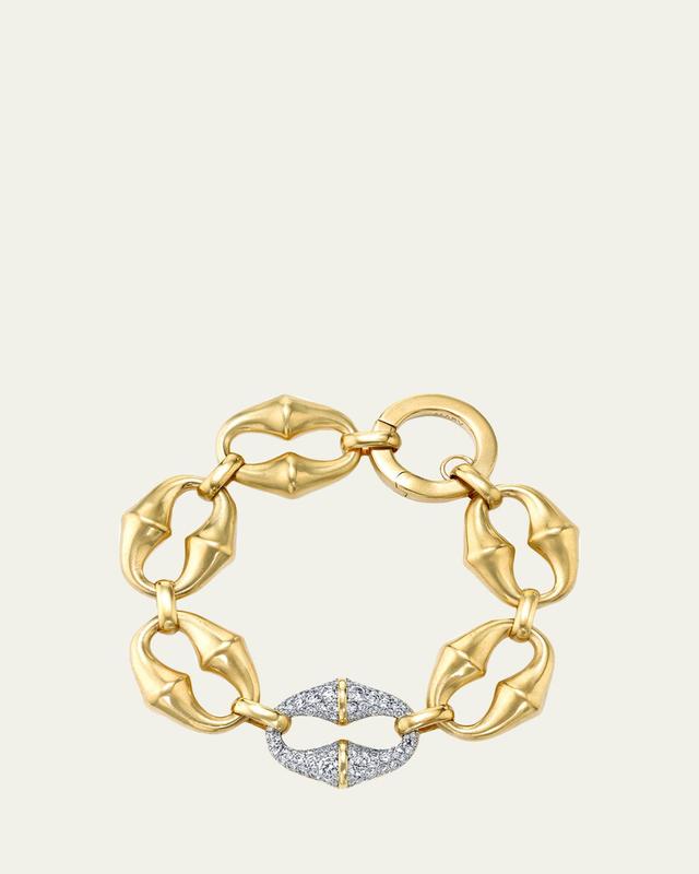 Vram 18K Yellow Gold Chrona Diamond Link Bracelet