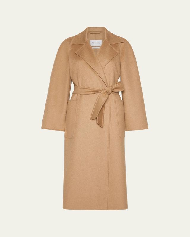 Max Mara Wool Belted Long Wrap Coat