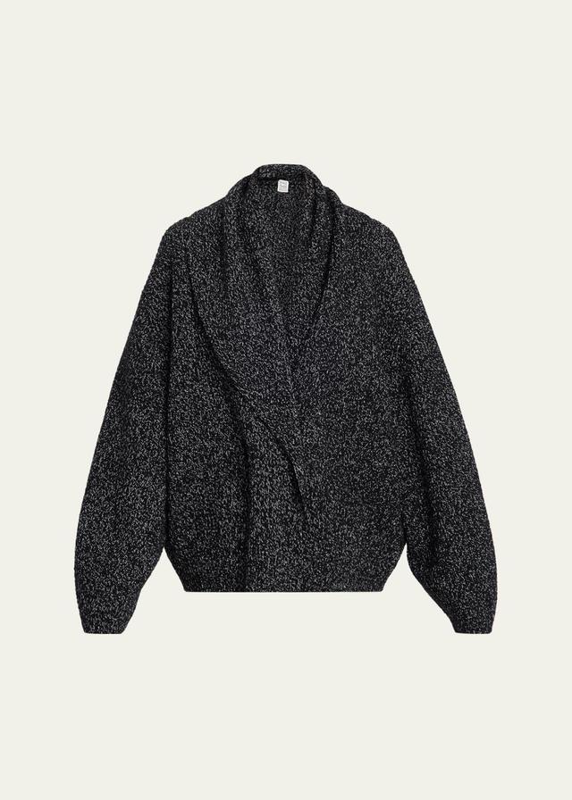 Oversized Shawl-Lapel Cardigan