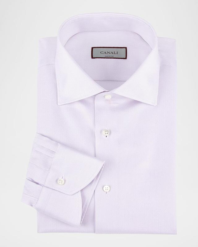 Canali Men 's Textured Dress Shirt