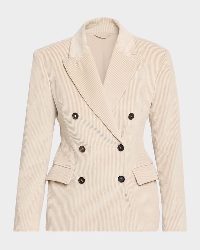 Brunello Cucinelli Cotton Corduroy Double-Breasted Jacket