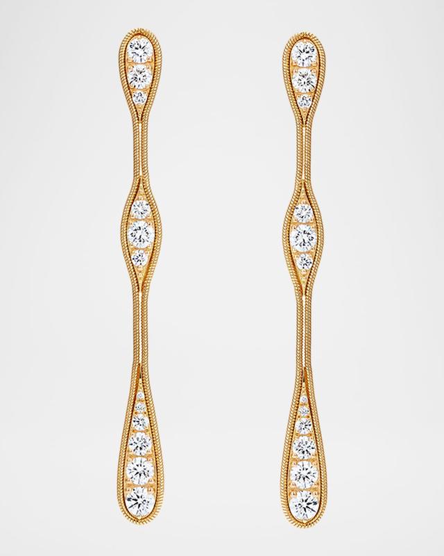 Fluid 18K Gold and Diamond Earrings
